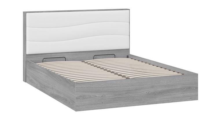Кровать с механизмом 2-спальная Миранда тип 1 (Дуб Гамильтон/Белый глянец) в Сызрани - изображение 2