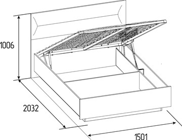 Кровать с механизмом 1.5-спальная Neo 308 Люкс (1400) в Самаре - предосмотр 4