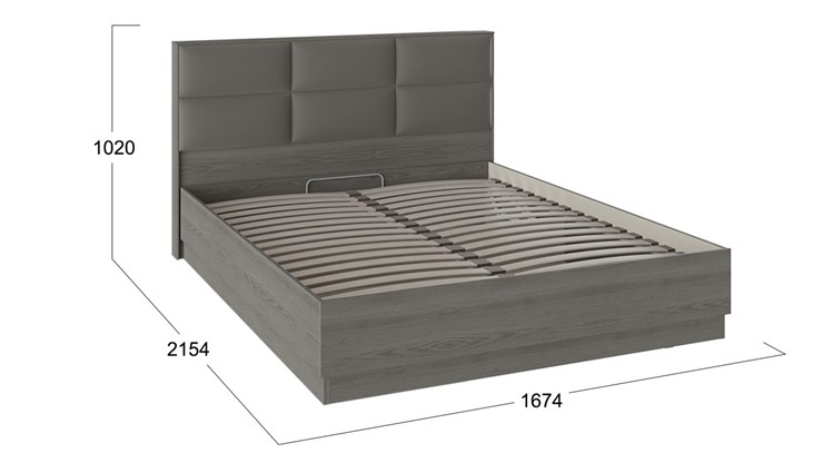 Кровать с подъемным механизмом с мягким изголовьем Либерти, Хадсон/Ткань Грей СМ-297.01.002 в Самаре - изображение 2
