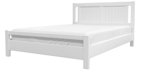 Спальная кровать Ванесса из массива сосны (Белый Античный) 140х200 в Тольятти - изображение