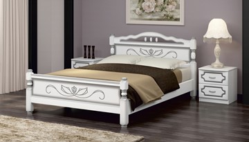 Кровать 1-спальная Карина-5 (Белый Жемчуг) 90х200 в Самаре