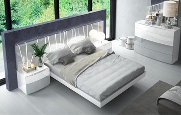 Кровать полутороспальная 606 VANESSA со светодиодной подсветкой (160х200) в Самаре