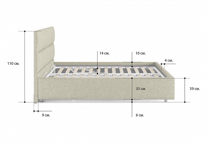 Кровать с механизмом двуспальная Omega 160х190 в Тольятти - изображение 2