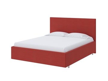 Кровать односпальная Flat 90х200, Велюр (Forest 13 Красный) в Самаре