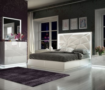 Кровать полутороспальная FRANCO KIU 1242 с LED подсветкой изголовья (160х200) в Тольятти - предосмотр 1