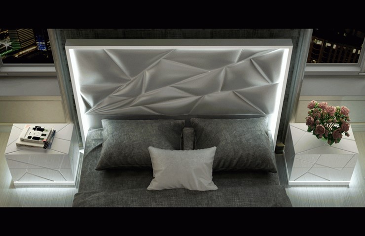 Кровать полутороспальная FRANCO KIU 1242 с LED подсветкой изголовья (160х200) в Тольятти - изображение 8