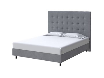 Спальная кровать Madrid Boxspring Standart 140х200, Велюр (Monopoly Британский серый (996)) в Тольятти