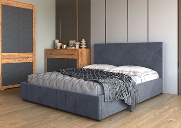 Спальная кровать Нельсон Абстракция 140х200 (вариант 2) с основанием в Тольятти - предосмотр 1