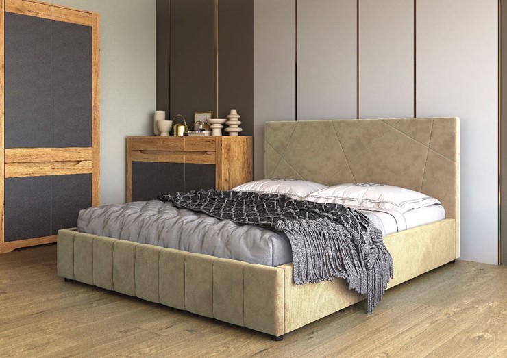 Кровать полутороспальная Нельсон Абстракция 140х200 (вариант 3) без основания в Самаре - изображение 1