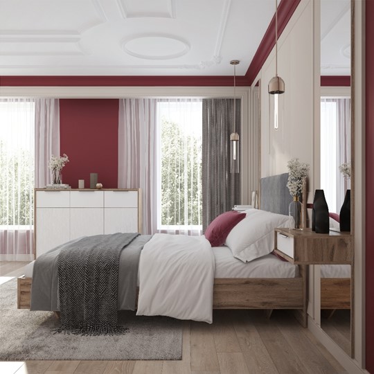 Кровать в спальню Николь (мод.1.5) 1,8 серый текстиль, с ортопедическим основанием в Самаре - изображение 4