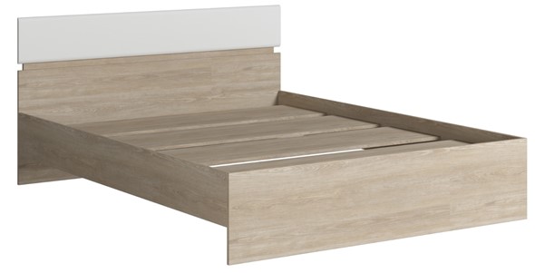 Кровать полутороспальная Светлана 1400, белый/дуб сонома в Самаре - изображение