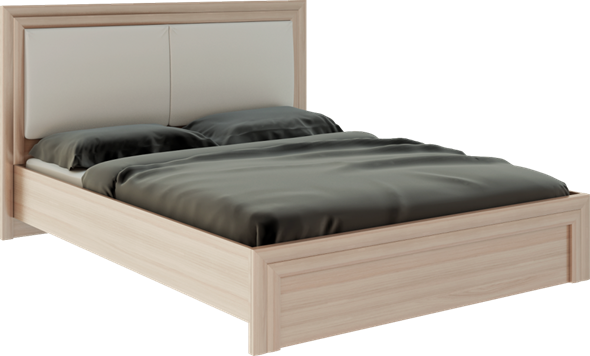 Кровать 2-спальная Глэдис М31 (Шимо светлый/Белый текстурный) в Самаре - изображение