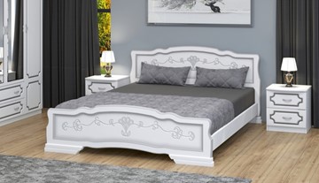 Спальная кровать Карина-6 (Белый Жемчуг) 180х200 в Самаре