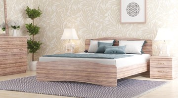 Кровать полутороспальная Лира, 140х200 с основанием, сонома в Самаре
