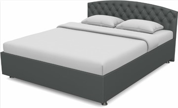 Спальная кровать Пальмира 1400 с основанием (Nitro Grey) в Самаре