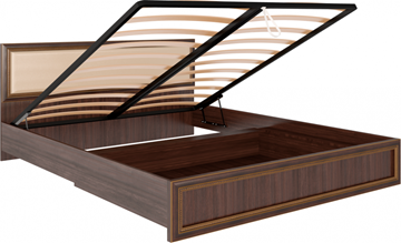 Двуспальная кровать с механизмом Беатрис М11 с мягким изголовьем (Орех Гепланкт) в Самаре