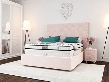 Кровать спальная Style Compact/Island M 180х200, Флок (Велсофт Винтажный розовый) в Тольятти