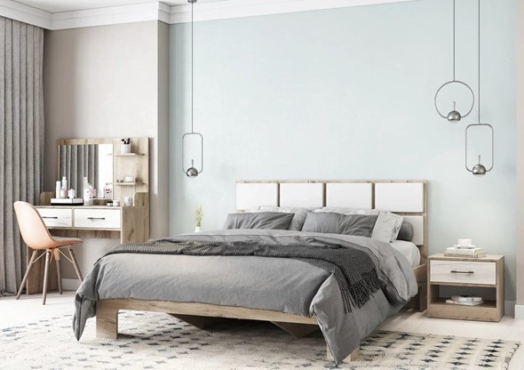 Мебель для спальни Соната №1 Дуб Крафт Серый - Дуб Крафт Белый в Самаре - изображение
