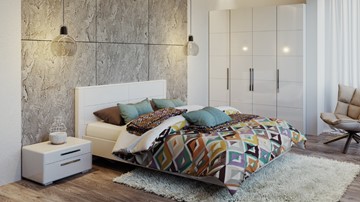Модульная спальня Наоми №1, цвет Белый глянец в Тольятти