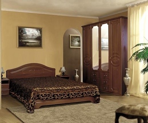Модульная спальня Ивушка-5, цвет Итальянский орех в Тольятти - изображение