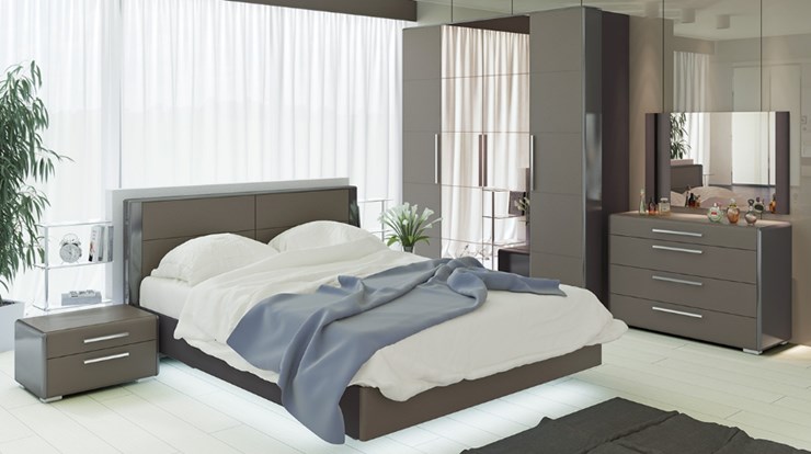 Спальня Наоми №3, цвет Фон серый, Джут в Самаре - изображение