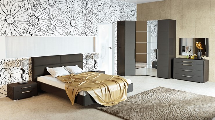Гарнитур спальный Наоми №1, цвет Фон серый, Джут в Тольятти - изображение