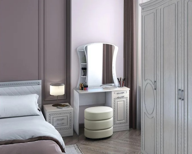 Спальня Гертруда 1, белая лиственица/ясень жемчужный в Самаре - изображение 1