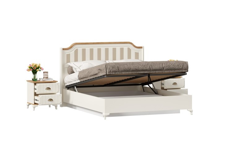 Гарнитур в спальню Вилладжио, набор 3 (кровать 1600 с механизмом) в Тольятти - изображение 1