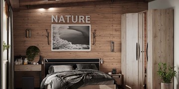 Спальный гарнитур Nature №4, Гаскон Пайн-Черный в Самаре