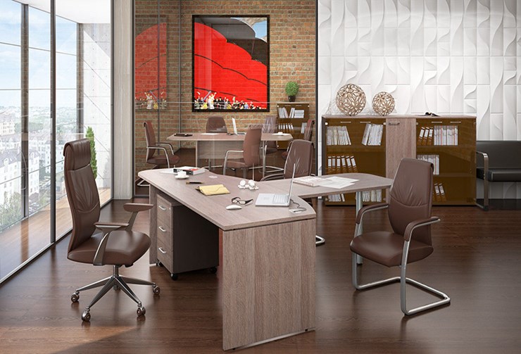 Офисный набор мебели Xten с большим шкафом для документов для 2 сотрудников в Самаре - изображение 2