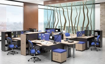 Комплект офисной мебели Xten для двух сотрудников с тумбочками в Самаре - предосмотр 6