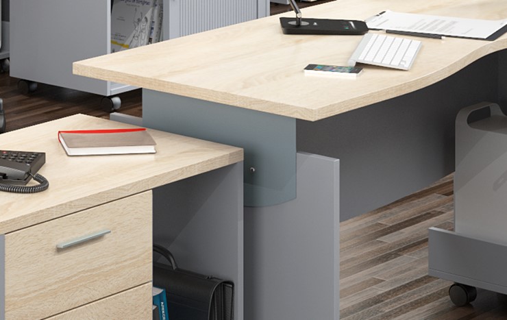 Набор мебели в офис OFFIX-NEW для 4 сотрудников с двумя шкафами в Самаре - изображение 2