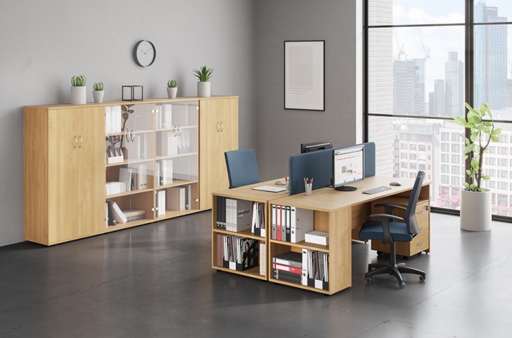 Офисный комплект мебели Формула (вяз светлый) в Самаре - изображение 2
