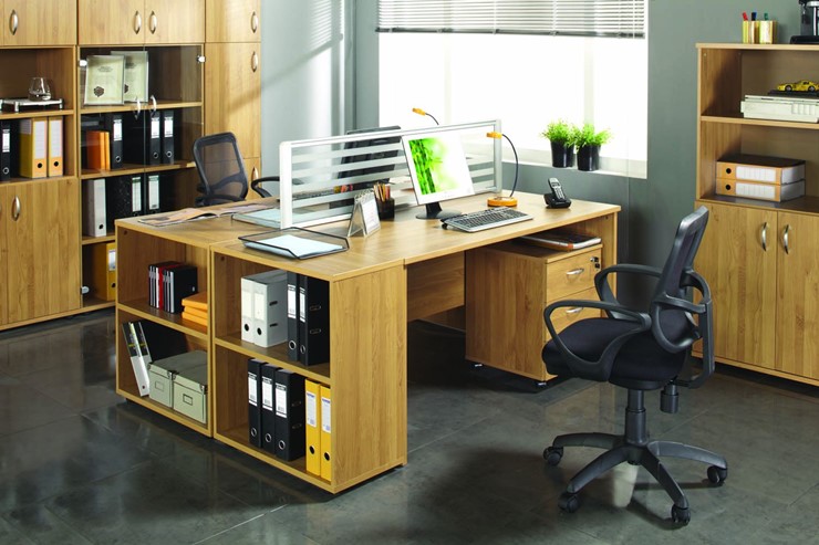 Офисный комплект мебели Формула (вяз светлый) в Самаре - изображение 4