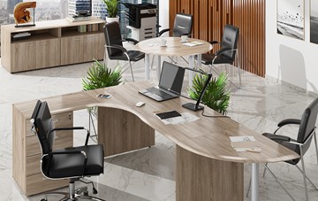Офисный набор мебели Wave 2, рабочий стол и конференц-стол в Самаре