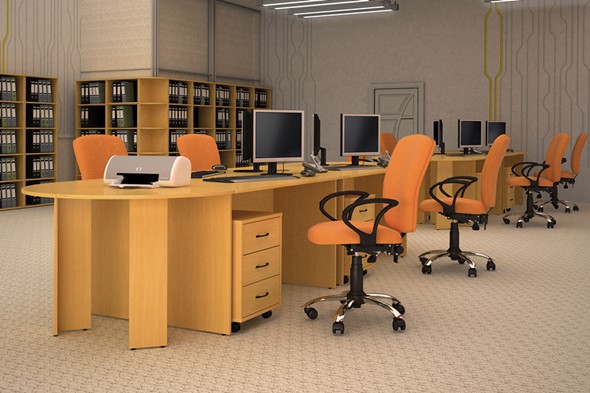 Комплект офисной мебели Классик рабочее место для опенспэйса (фрифло) в Сызрани - изображение