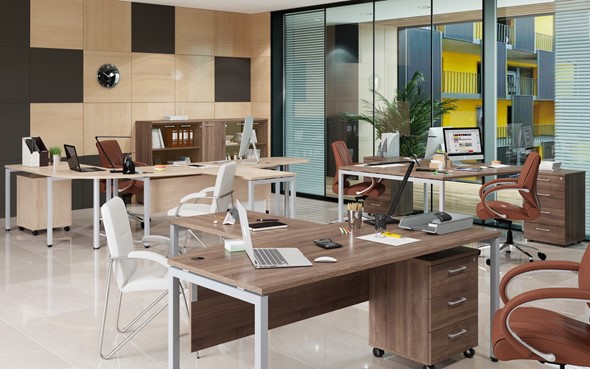 Офисный набор мебели Xten S 1 - один стол с приставным брифингом в Тольятти - изображение