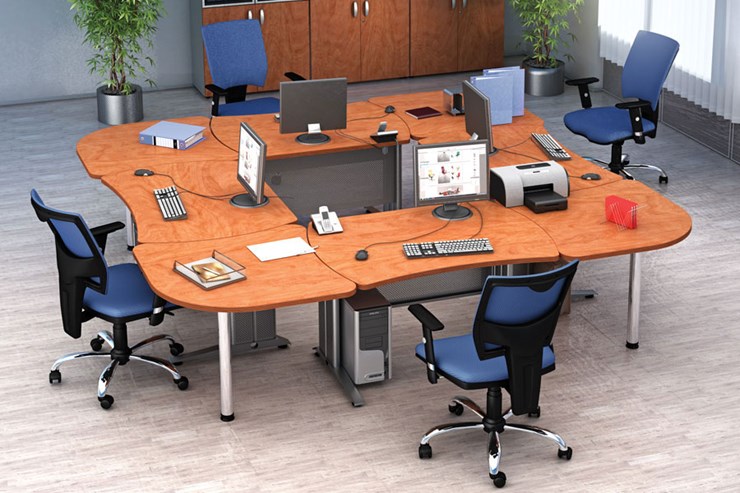 Комплект офисной мебели Boston для 4 сотрудников в Самаре - изображение
