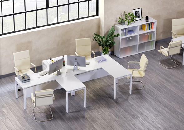 Офисный комплект мебели Metal System Style (Белый/Белый) в Самаре - изображение