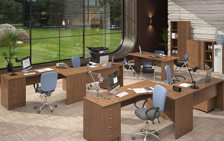 Мебель для персонала IMAGO три стола, 2 шкафа, стеллаж, тумба в Самаре - изображение