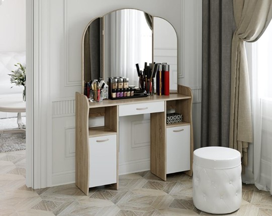 Туалетный стол София Т2, цвет Дуб сонома/Белый в Тольятти - изображение