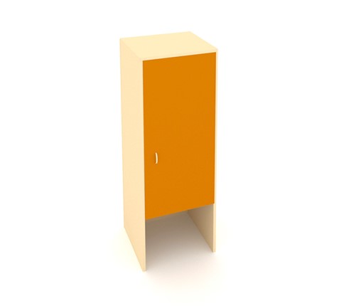 Шкаф-пенал детский ДП-2 Беж + Оранжевый в Самаре - изображение