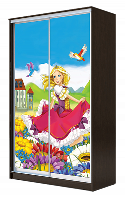 Детский шкаф-купе ХИТ 23-4-12-77-11, Принцесса, венге в Самаре - изображение