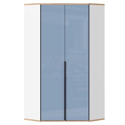Угловой шкаф детский Урбан 528.060, белый/капри синий в Тольятти - изображение