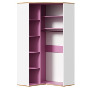 Детский угловой шкаф Урбан 528.060, белый/розовый в Тольятти - предосмотр 3