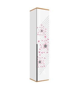 Шкаф одностворчатый Урбан 528.040, белый/розовый в Самаре - предосмотр