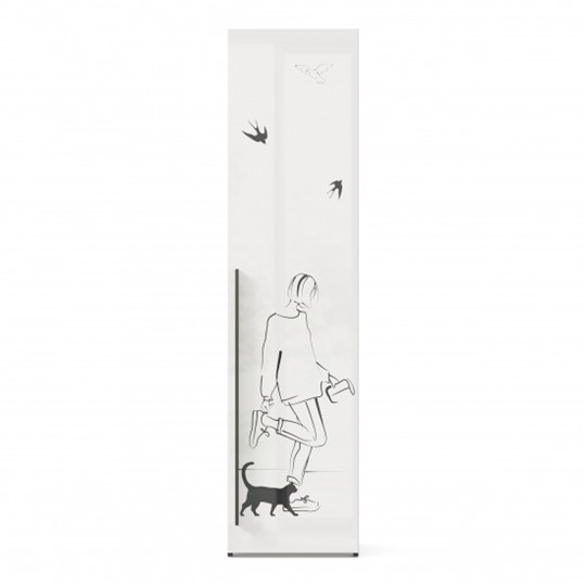 Шкаф однодверный Джоли Тип 1 ЛД 535.010, Серый шелк в Самаре - изображение 1