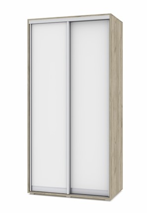 Шкаф 2-х створчатый О41, Серый дуб - Белый в Тольятти - изображение
