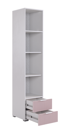 Шкаф-пенал с ящиками Зефир 107.03 (белое дерево/пудра розовая (эмаль)) в Самаре - изображение 4