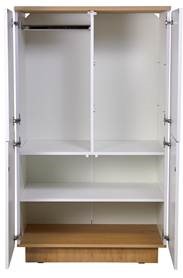 Шкаф четырехдверный Polini kids Ameli 4005 2 секции, белый-натуральный, серия AMELI в Самаре - изображение 2